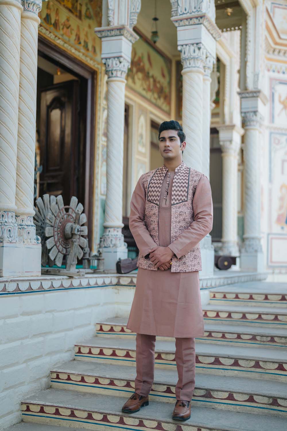 Kurta pant outlet with nehru jacket