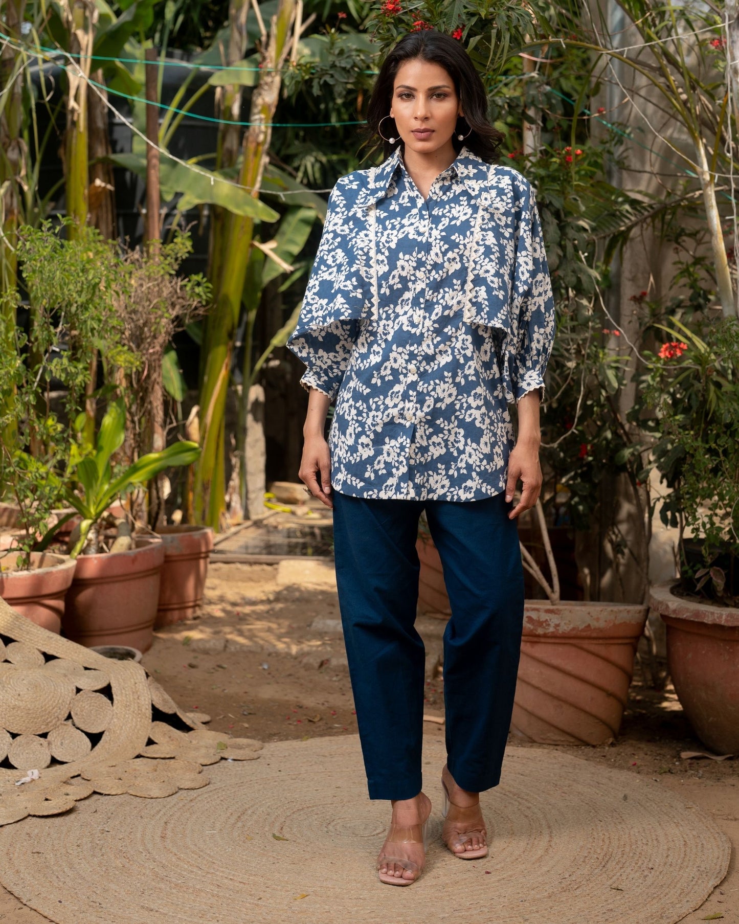 Euphorbia - Blue Printed Top and Pant