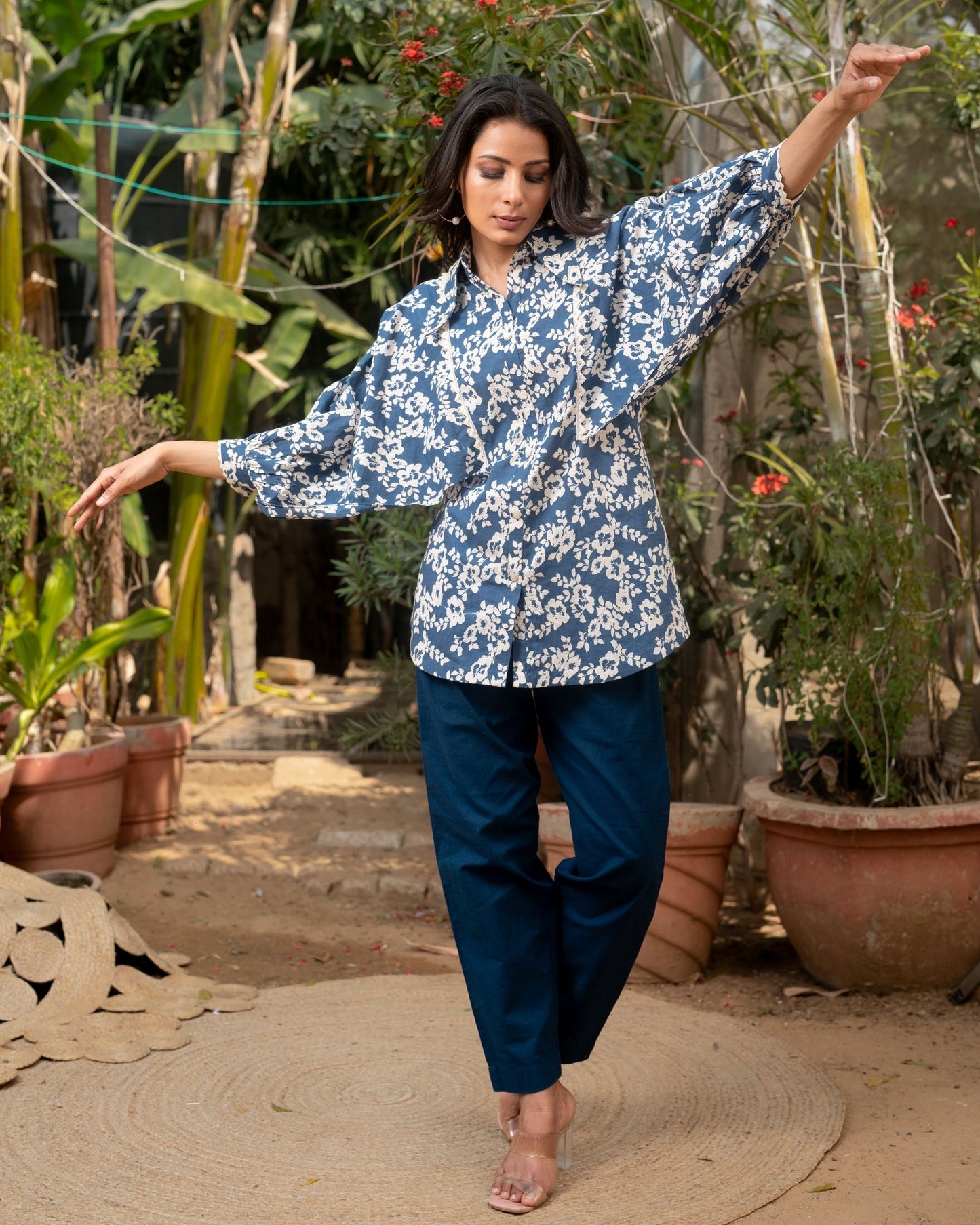 Euphorbia - Blue Printed Top and Pant