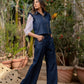 Tansy - Blue Denim Top with Pant Set