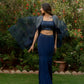 Adamya - Blue Skirt Top with Cape Dupatta