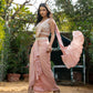 Ijya - Rose Quartz Drape Saree with Sleeveless Blouse