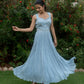 Idika - Ice Blue Anarkali Dupatta Set