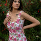 Gul-posh - Hot Pink Printed Short Kurta with Bellbottom