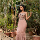 Ripple - Rose Gold Gown Dress