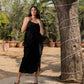 Divine - Black Drape Dress