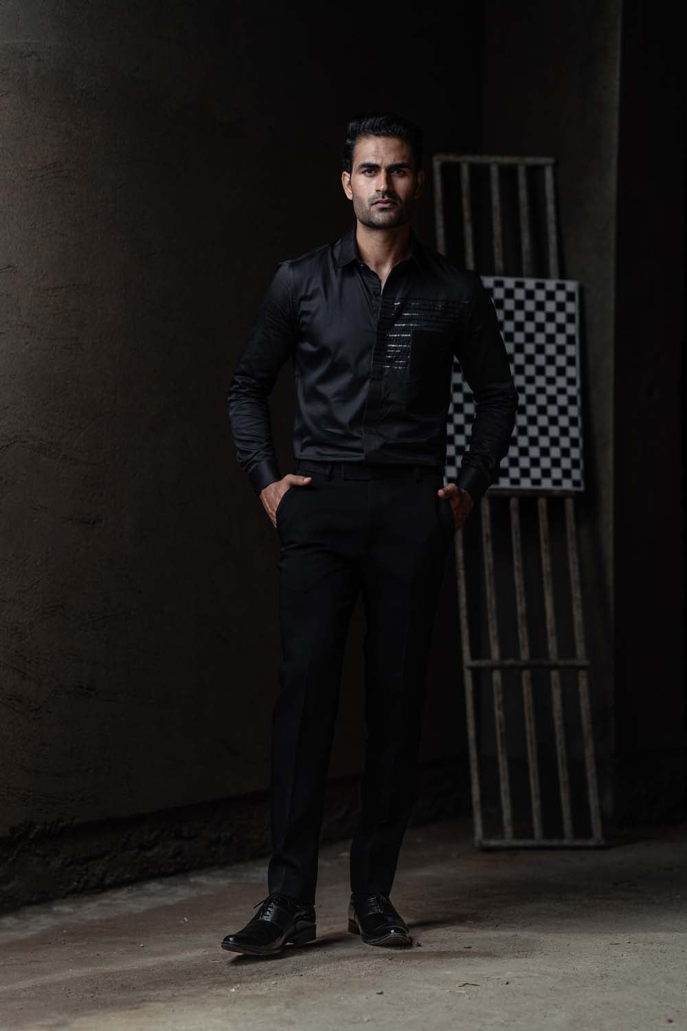 Mir - Black Stylish Button Down Shirt For Men's