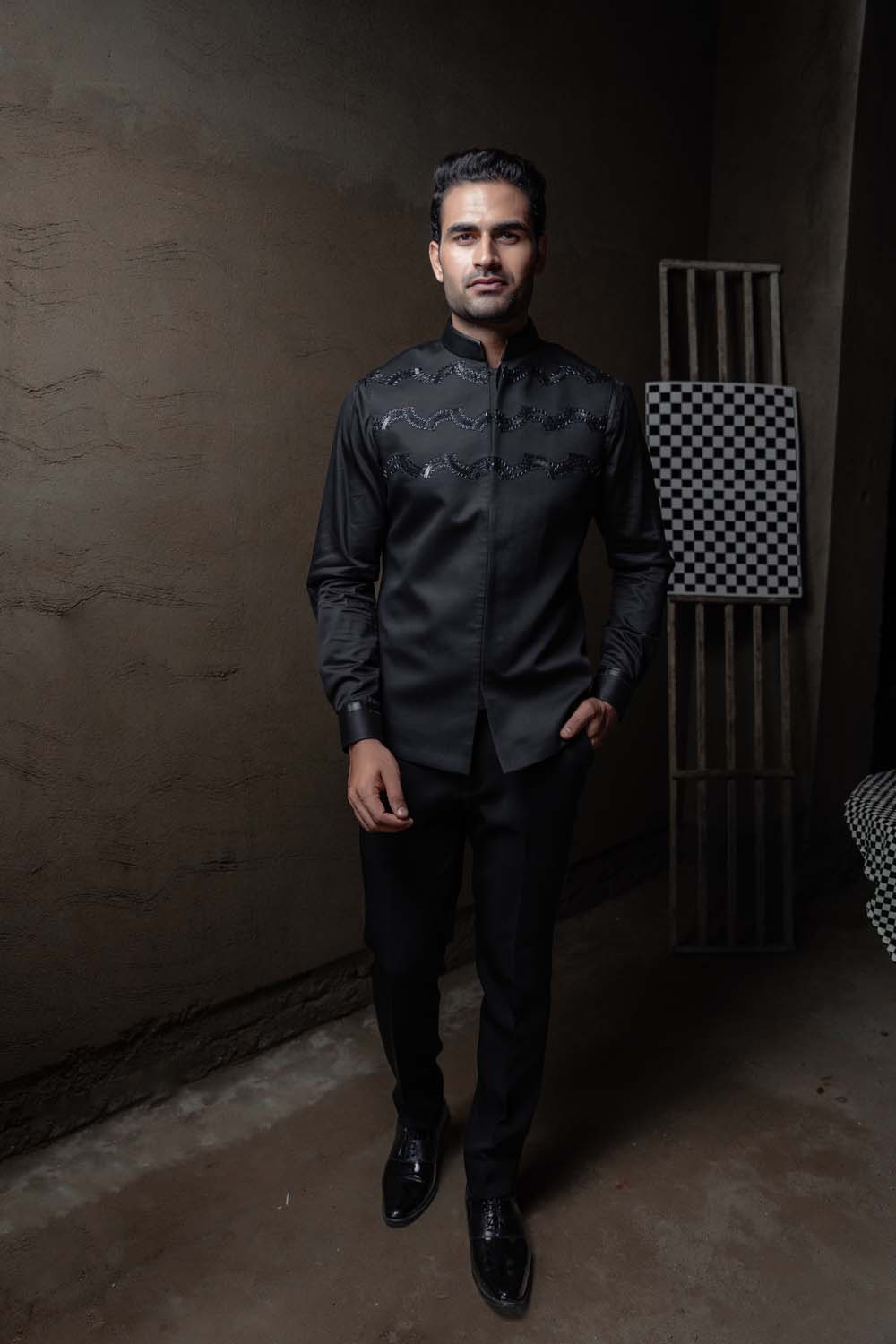 Shaad - Stylish Black Nehru Jacket