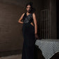 Dice - Black Stylish Side Cut Dress
