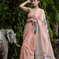 Jasmine Saree - Organza Rose Gold Saree With Blouse