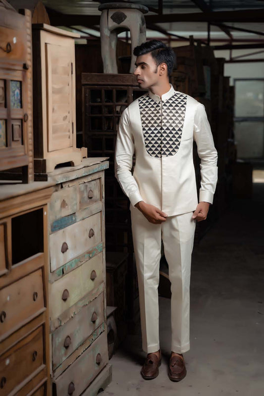 Hifaz - Nehru Jacket with Shirt and Pant Set