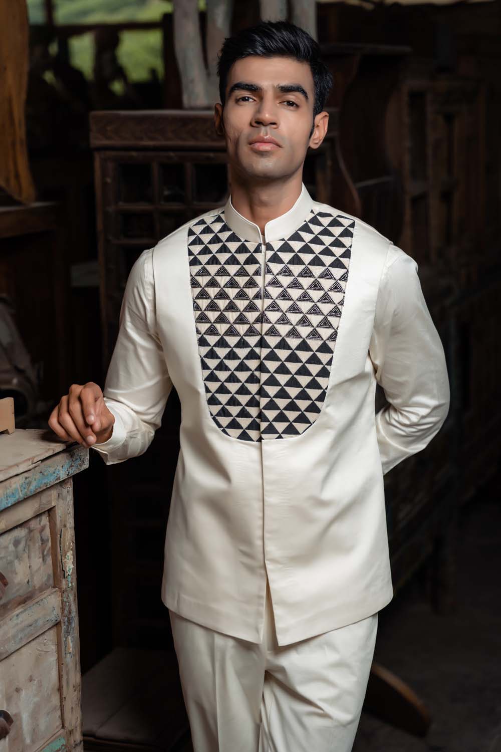 Hifaz - Nehru Jacket with Shirt and Pant Set