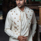 Maheen - Off White Nehru Jacket For Men's