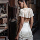 Zayad - Off White Peplum with Bralette and Plazzo