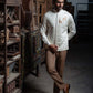 Afroz - off White Stylish Nehru Jacket Shirt with Pant