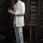 Nameen - Off White Blazer with Kurta with Pant