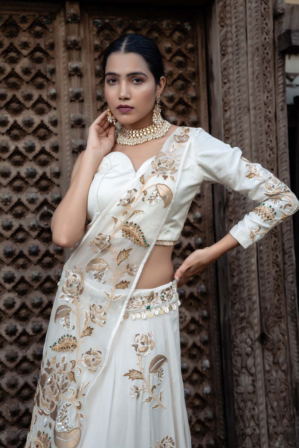 Navratri Traditional Designer White Color lehenga with Fancy Purple Blouse(Ready  to Wear) at Rs 4199.00 | Nana Varachha | Surat| ID: 2852537292562