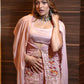 Mehandi - Rose Gold Garara With Top & Cape