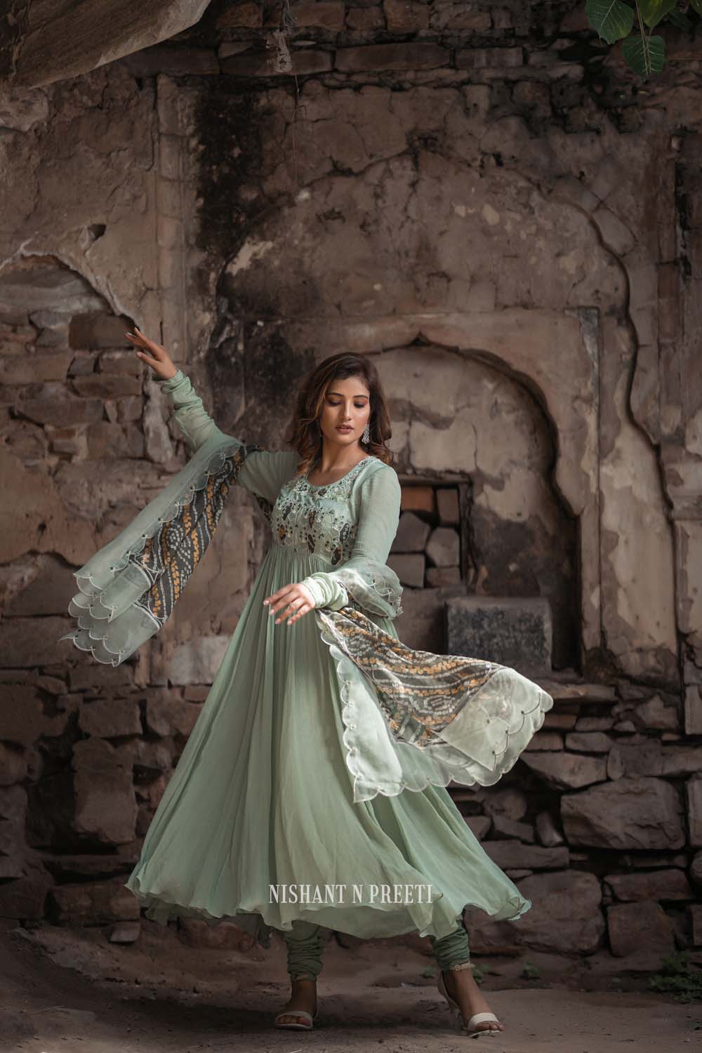 Guvaaksh - Anarkali Suit with Dupatta Set