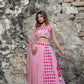 Diadar - Rose Pink Lehenga Blouse With Dupatta Set