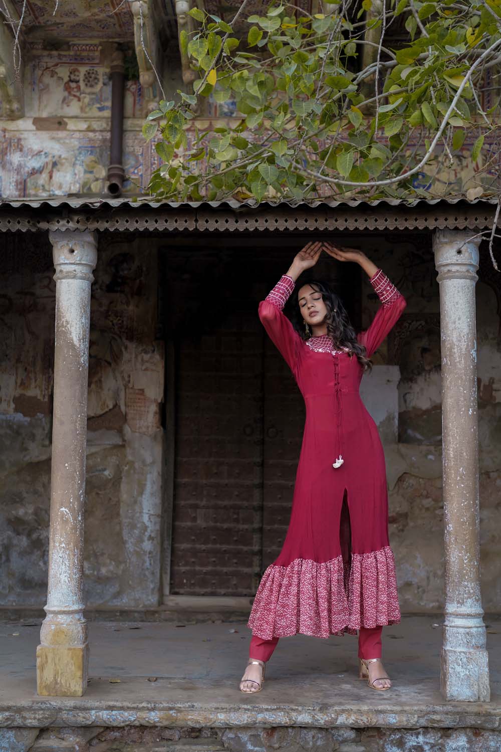 Rusi - Red Anarkali Suit