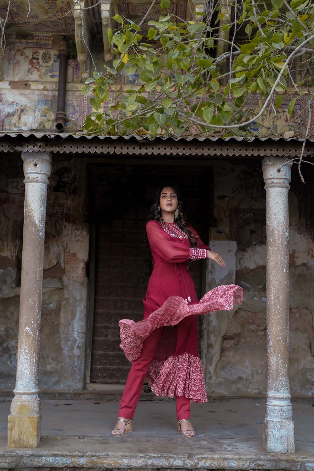 Rusi - Red Anarkali Suit