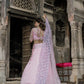 Damvri - Babypink Lahenga with Bralette and Dupatta Set