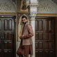 Rajiv - Rose Gold To Brown Shade Kurta Pant & Jacket Set