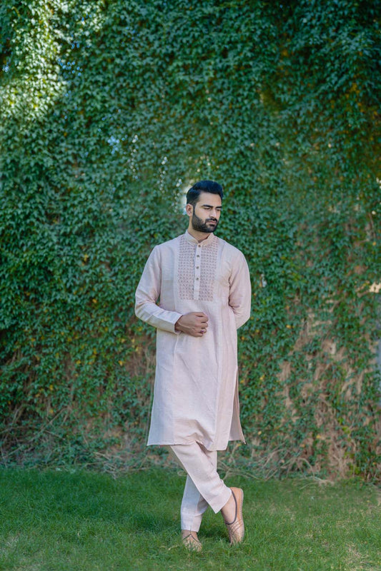 Najir - Rose Gold Kurta With Pant Set